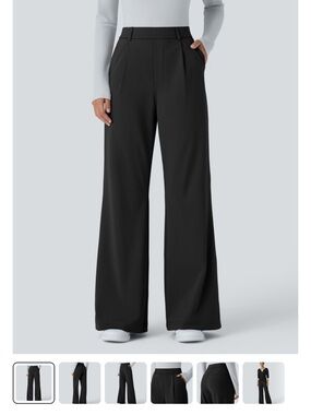 HALARA Black Wide Leg Trousers